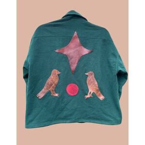 Upcycled Crow Button Up Shirt